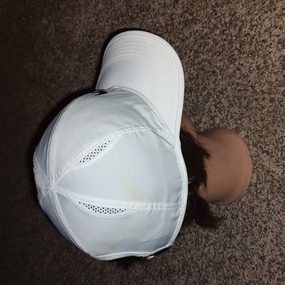 Nike Feather Lite Dri-Fit Adjustable White Black Women's Hat OS - Picture 5 of 7